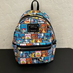 Loungefly Disney Princess VHS Tapes Print Mini Backpack